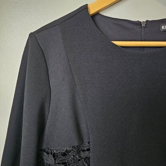 EUC EXPRESS BLACK LACED CUT OUT AT THE BACK SEMI CROPPED TOP SIZE L - Picture 9 of 15